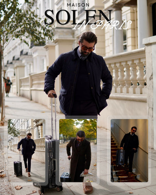 Magazine Maison Solen In Paris Homme élégant avec valise premium l'Unique